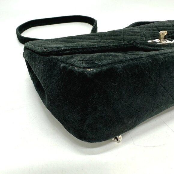 CHANEL Matelasse Backpack Chain Backpack Velor Black - Picture 10 of 15